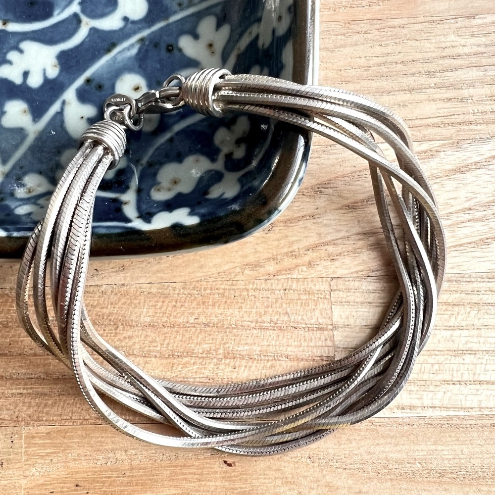 Milor 7 strand 925 Sterling silver bracelet